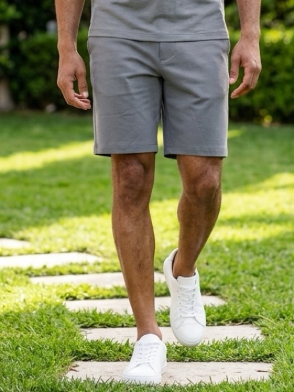 NWT SWET TAILOR Men’s 8” Gray Chino Short Regular Fit - Size 40